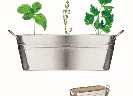 MIX SEEDS Zink-Pflanzkübel in Mattsilber - Vielseitig & Stilvoll TK Gruppe® Grosshandel 