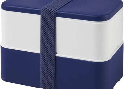 MIYO Double-Lunchbox - Blue and White, Dual Compartments, Durable, Stylish Meal Container TK Gruppe® Grosshandel 