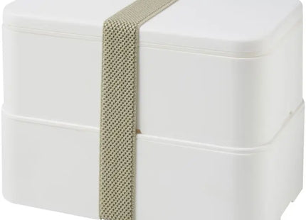 MIYO Double-Lunchbox - White and Pebble Grey, Dual Compartments, Durable, Stylish Meal Container TK Gruppe® Grosshandel 