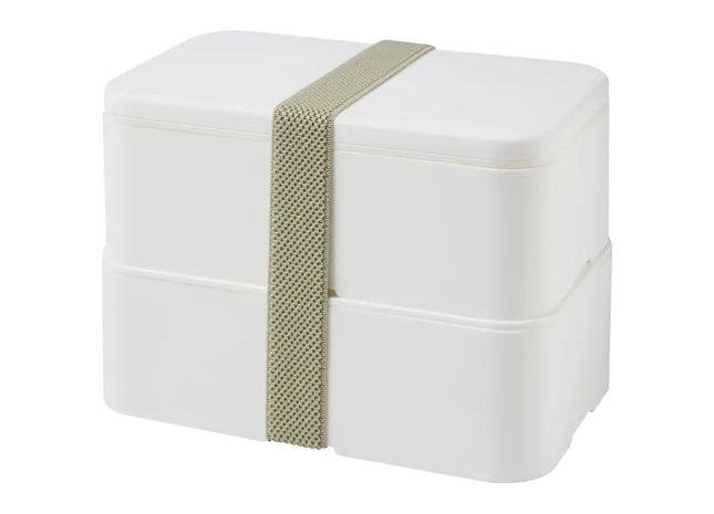 MIYO Double-Lunchbox - White and Pebble Grey, Dual Compartments, Durable, Stylish Meal Container TK Gruppe® Grosshandel 