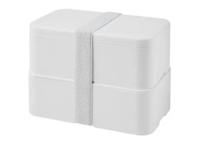 MIYO Pure Doppel-Lunchbox, Antimikrobiell in Reinweiß – Hygienisch, Geräumig TK Gruppe® Grosshandel 