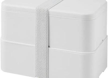 MIYO Pure Double-Lunchbox, Antimicrobial - White, Dual Compartments, Hygienic, Durable TK Gruppe® Grosshandel 