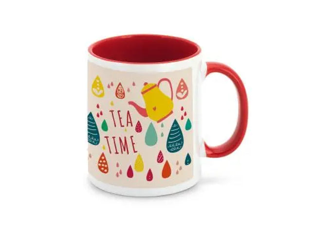 MOCHA Keramikbecher - Rot, Ideal für Sublimation, Stilvolle & Robuste Tasse für Kaffee & Tee TK Gruppe® Grosshandel 