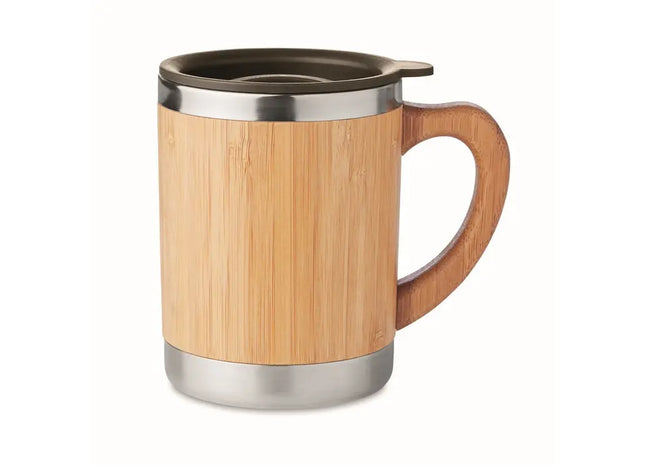 MOKKA 300 ml Doppelwandiger Trinkbecher, Holzdesign TK Gruppe® Grosshandel 