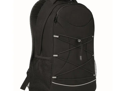 MONTE LOMO Schwarzer Rucksack aus 600D RPET – Robust und Umweltbewusst TK Gruppe® Grosshandel 