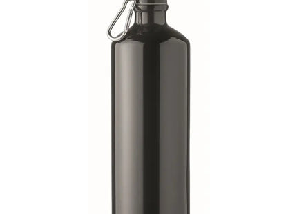 MOSS LARGE Schwarze Aluminium-Trinkflasche, 1 Liter, Leichtgewicht TK Gruppe® Grosshandel 