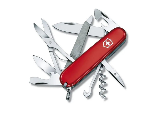 MOUNTAINEER Schweizer Taschenmesser: Rot, Vielseitig, Robust für Outdoor-Abenteuer TK Gruppe® Grosshandel 