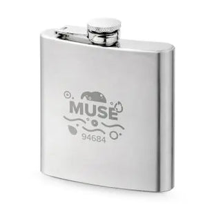 MUSE Premium Edelstahl Flachmann 180ml in Silber – Klassisch & Elegant TK Gruppe® Grosshandel 