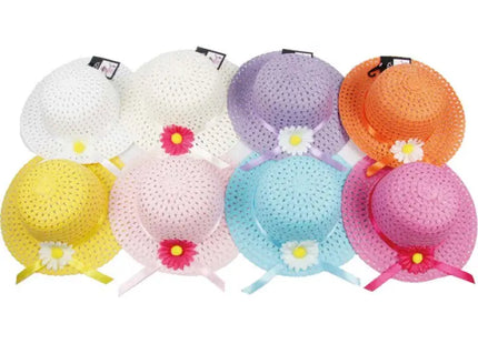 Mädchen Sonnenhüte im 8er-Pack, Bunt Sortiert, Größe 50, UV-Schutz TK Gruppe® Grosshandel 