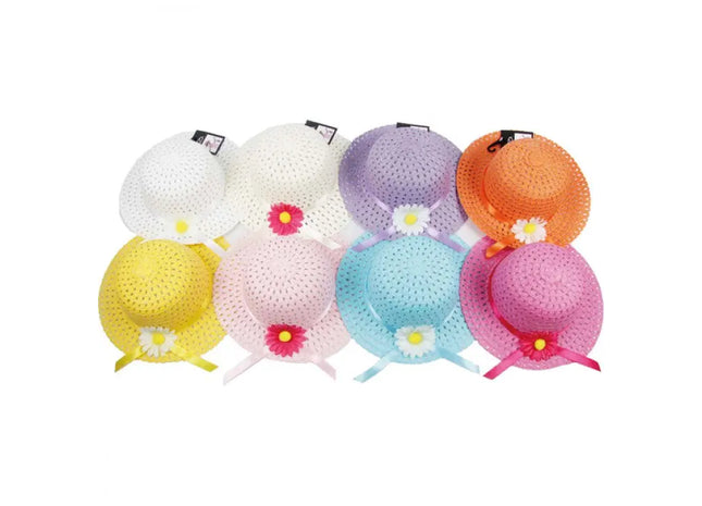 Mädchen Sonnenhüte im 8er-Pack, Bunt Sortiert, Größe 50, UV-Schutz TK Gruppe® Grosshandel 