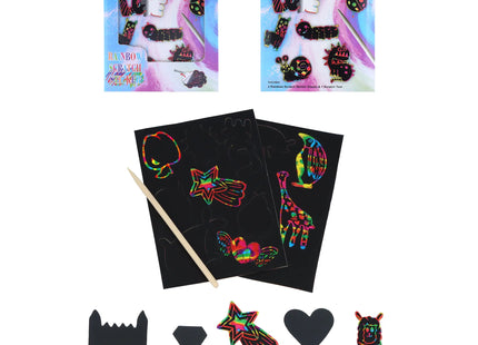 Magical Kratzbilder Sticker Set - Bunte Scratch Art Aufkleber Für Kinder TK Gruppe® Grosshandel 