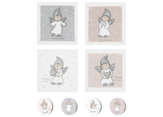 Magische Handtücher Schutzengel, 30x30cm, 4er-Set - Zauberhafte Reinigungshelfer TK Gruppe® Grosshandel 