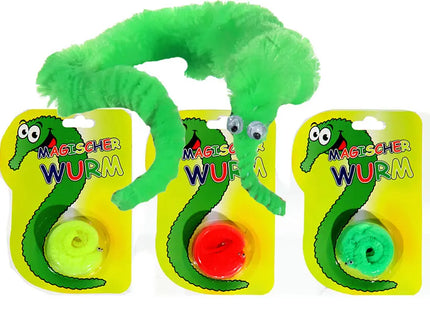 Magischer Wurm Spielzeugset, 22cm, Bunt Sortiert, 4er-Pack TK Gruppe® Grosshandel 