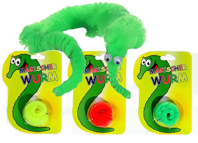 Magischer Wurm Spielzeugset, 22cm, Bunt Sortiert, 4er-Pack TK Gruppe® Grosshandel 
