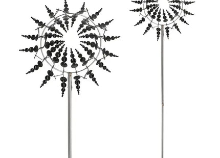 Magisches 3D Windrad, Schwarz, Moderne Gartendekoration, ca. 100 cm hoch TK Gruppe® Grosshandel 