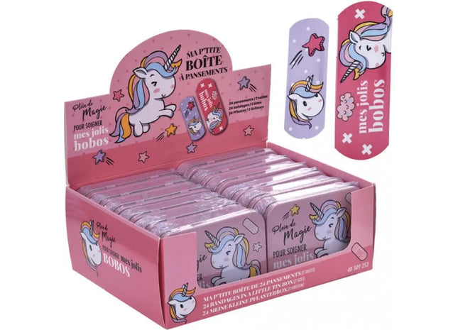 Magisches Einhorn aus Gips in bedruckter Metallbox - Kreativset TK Gruppe® Grosshandel 