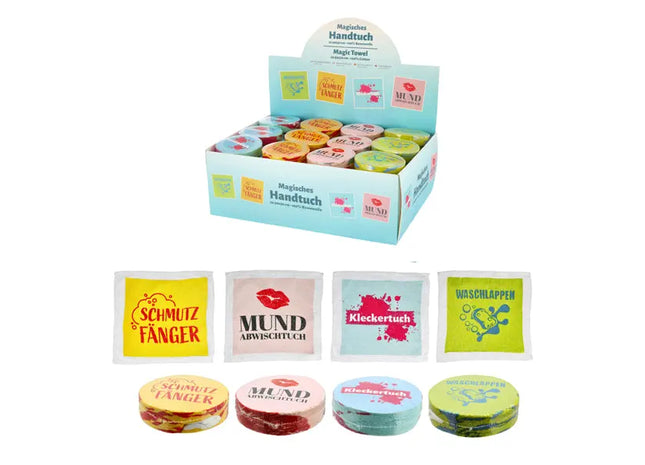 Magisches Handtuch Fun-Design, 4er-Set, 30x30cm – Lustige und praktische Reinigungstücher TK Gruppe® Grosshandel 
