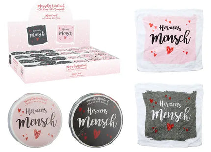 Magisches Handtuch mit Herzensmensch-Motiv, 2er-Set, 30x30cm TK Gruppe® Grosshandel 