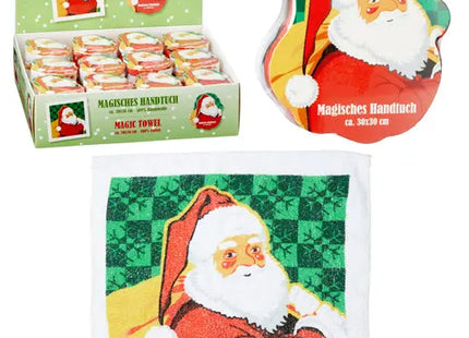 Magisches Weihnachtsmann Handtuch 30x30 cm - Ideal für Geschenke und Dekoration TK Gruppe® Grosshandel 