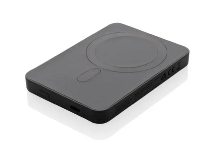 Magnetix 5.000mAh Powerbank aus recyceltem RCS ABS - Magnetisch, Schwarz TK Gruppe® Grosshandel 