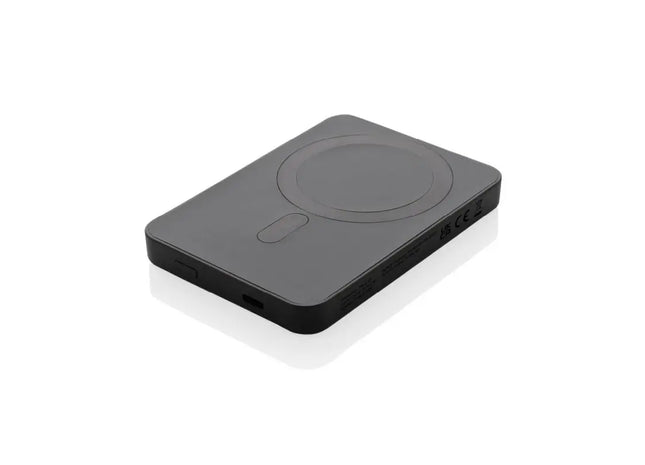 Magnetix 5.000mAh Powerbank aus recyceltem RCS ABS - Magnetisch, Schwarz TK Gruppe® Grosshandel 