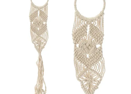 Makramee Ring Wandhänger, Boho Stil Dekor, ca. 10x70cm TK Gruppe® Grosshandel 