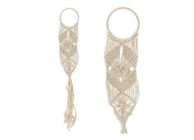 Makramee Ring Wandhänger, Boho Stil Dekor, ca. 10x70cm TK Gruppe® Grosshandel 