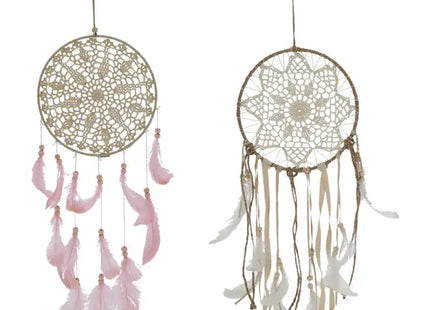 Makramee Traumfänger Set - 2 Stück, ca. 21x60cm, Boho Wanddeko, handgefertigte Traumfänger TK Gruppe® Grosshandel 