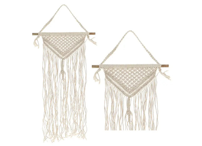 Makramee Wandhänger, Elegantes Handgewebtes Dekor, 35x75cm TK Gruppe® Grosshandel 