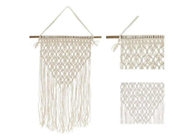 Makramee Wandhänger, Handgefertigt, Dekoratives Element, 45x80cm TK Gruppe® Grosshandel 