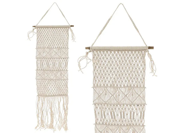 Makramee Wandhänger, Stilvolles Handgefertigtes Dekor, 35x140cm TK Gruppe® Grosshandel 