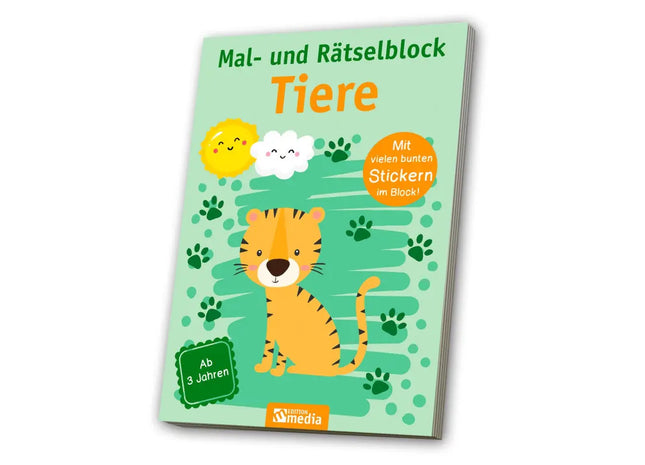 Mal- & Rätselblock Tiere - Kreativer Tierischer Rätselspaß TK Gruppe® Grosshandel 
