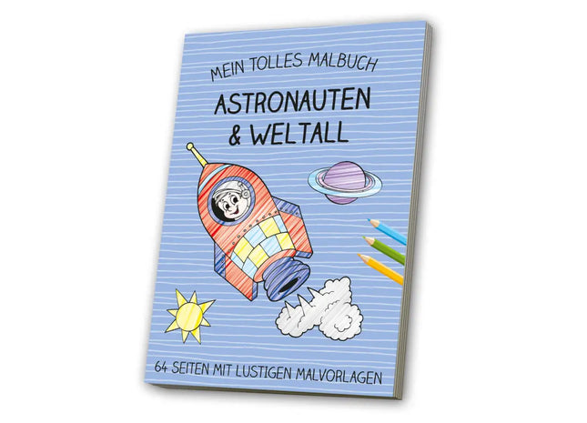 Malbuch Astronaut & Weltall - Kreativer Galaxie-Spaß TK Gruppe® Grosshandel 