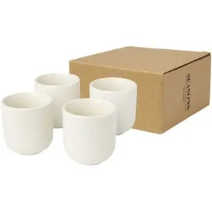 Male Espressotassen Set 4-teilig - Klassisch Weiß TK Gruppe® Grosshandel 