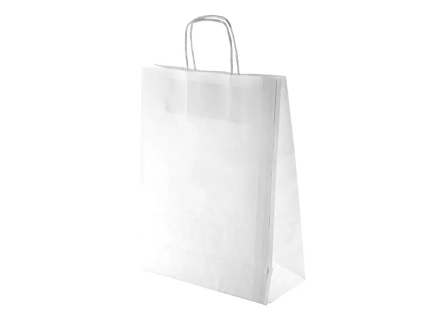 Mall Papier-Einkaufstasche - Weiß Stilvolle und robuste Tragetasche TK Gruppe® Grosshandel 