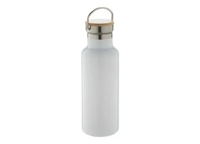 Manaslu Subo Sublimations-Isolierflasche 500 ml - Elegant Weiß-Silber TK Gruppe® Grosshandel 