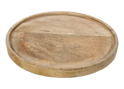 Mango-Holz Dekoteller, Rund, Durchmesser 25cm, Stärke 2,5cm TK Gruppe® Grosshandel 