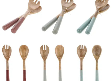 Mango Salatbesteck mit Emaille-Mandala, 2-teilig, 28cm TK Gruppe® Grosshandel 