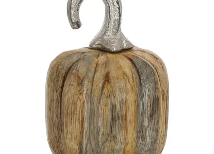 Mangoholz-Kürbis, 12cm hoch - Stilvolles Herbstdekor TK Gruppe® Grosshandel 