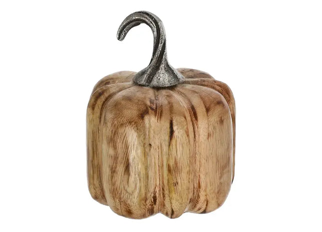 Mangoholz-Kürbis, ca. 15cm hoch - Rustikales Herbst-Dekoelement TK Gruppe® Grosshandel 