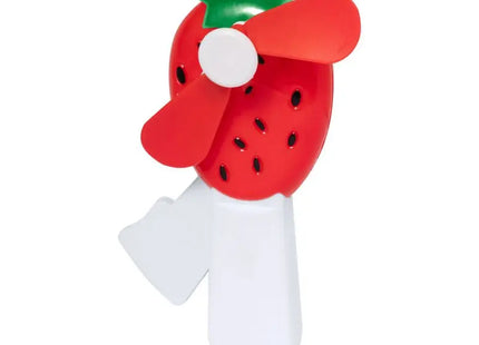 Manhattan Handventilator, Erdbeere - Bunt: Tragbarer Mini-Ventilator, leise, leistungsstark, wiederaufladbar TK Gruppe® Grosshandel 