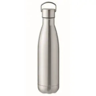 Manoa 500 ml Doppelwandige Isolierflasche - Mattsilber, Hochwertige und stilvolle Thermosflasche TK Gruppe® Grosshandel 