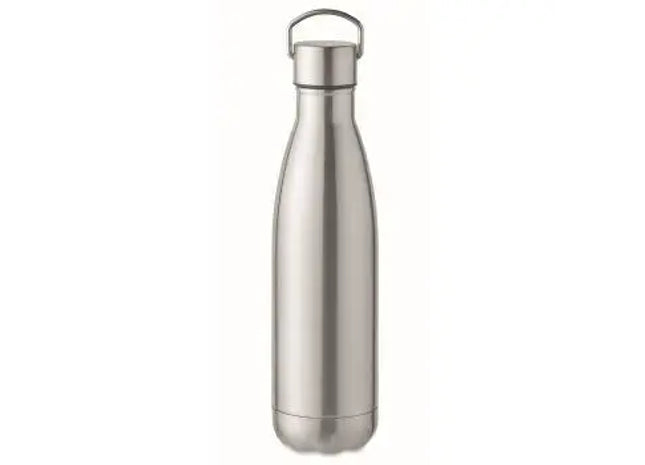 Manoa 500 ml Doppelwandige Isolierflasche - Mattsilber, Hochwertige und stilvolle Thermosflasche TK Gruppe® Grosshandel 