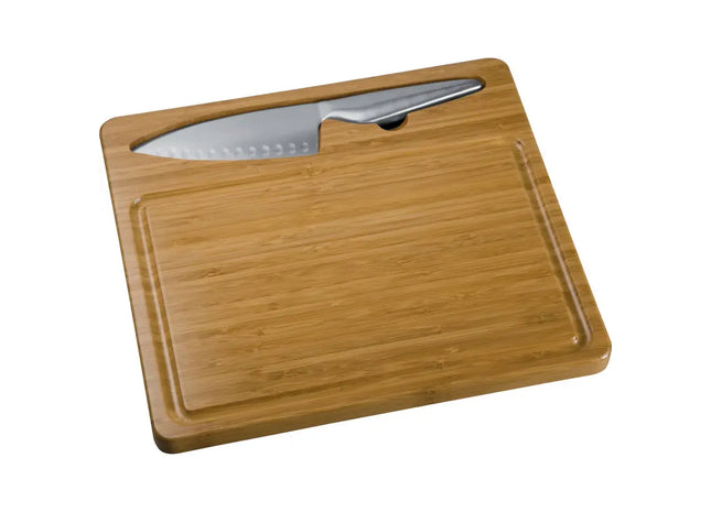 Mantova Schneidebrett mit Messer in Braun – Praktisch & Stilvoll TK Gruppe® Grosshandel 