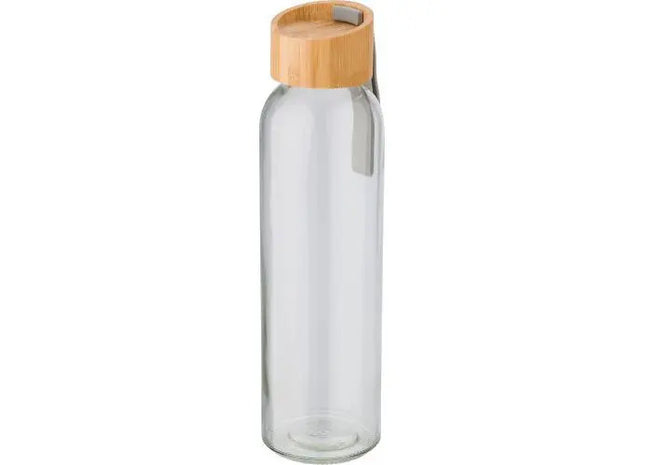 Marc Glas-Trinkflasche mit Braunem Neoprenüberzug - Modern, 500 ml TK Gruppe® Grosshandel 