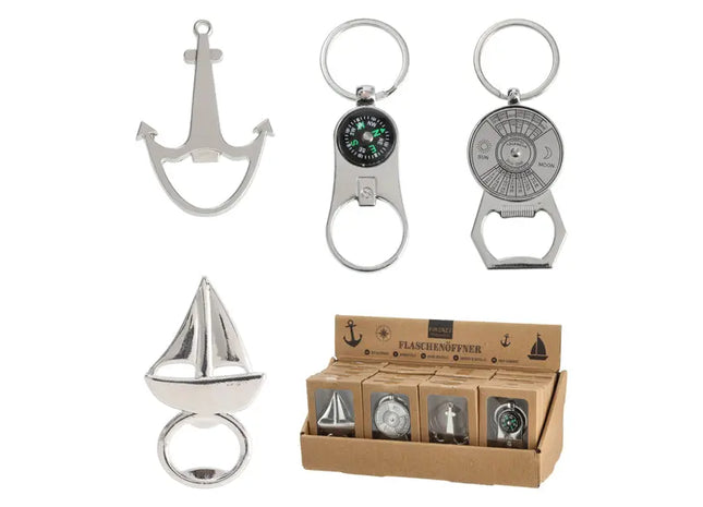Maritime Flaschenöffner, 4er-Set, Nautisches Design TK Gruppe® Grosshandel 