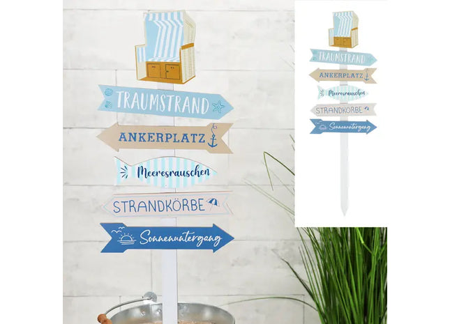 Maritimer Bild-Wegweiser 'Maritim2', ca. 76 cm Hoch - Dekoratives Element TK Gruppe® Grosshandel 