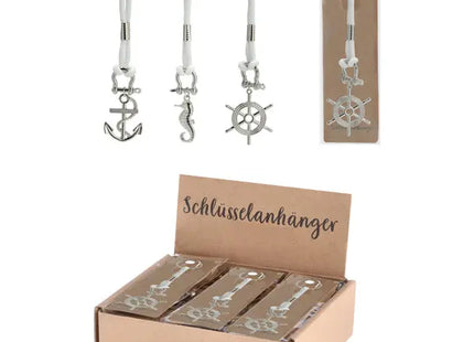 Maritimer Schlüsselanhänger-Set, 3 Stück – Nautisches Design, Robust TK Gruppe® Grosshandel 