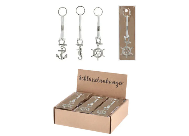 Maritimer Schlüsselanhänger-Set, 3 Stück – Nautisches Design, Robust TK Gruppe® Grosshandel 