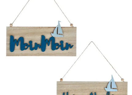 Maritimer Türhänger im Doppelpack, ca. 21,5x12 cm – Nautische Raumdekoration TK Gruppe® Grosshandel 